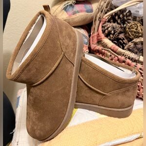 Dream Pairs Suede Ankle Boots with Faux Fur Lining Chestnut Color Size 10 NWOT